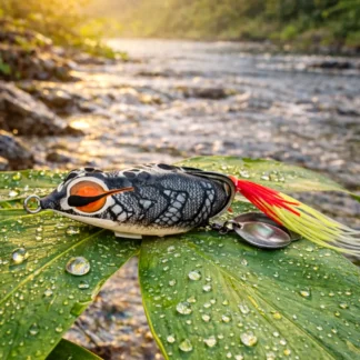 Proggy Warrior Riverbeast Black Frog Lure